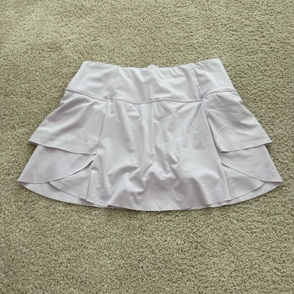 Athleta Pants - Athleta Momentum Tennis Skort Skirt Size S Lavender Pull On Outdoors Ruffle